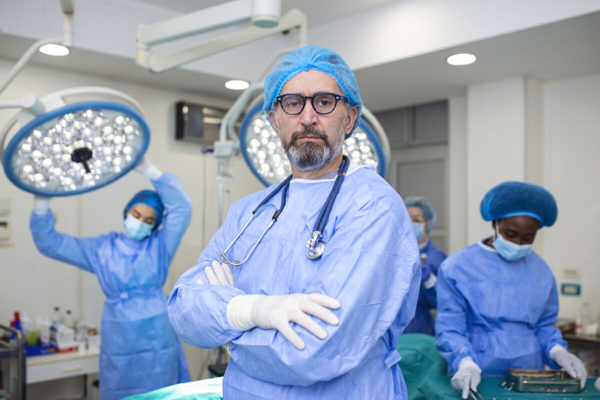 Portrait of leading bariatric surgeon in Indian hospital operation theater, representing top bariatric surgeons in India 2025