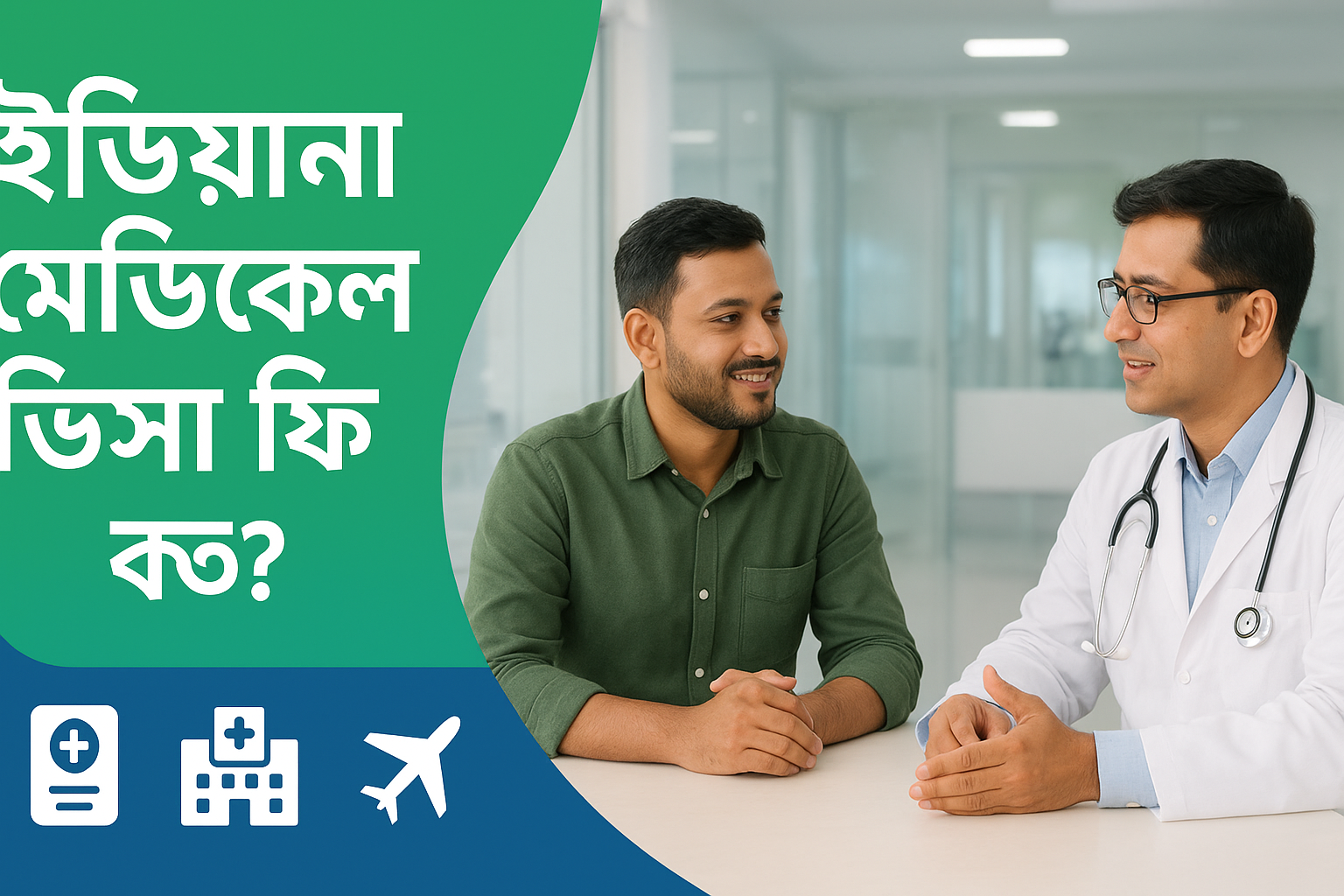 "বাংলাদেশি রোগী ইন্ডিয়ান মেডিকেল ভিসা ফি যাচাই করছে | ২০২৫ সালের পূর্ণ গাইড" (English: "Bangladeshi patient checking Indian medical visa fees | Complete 2025 guide")