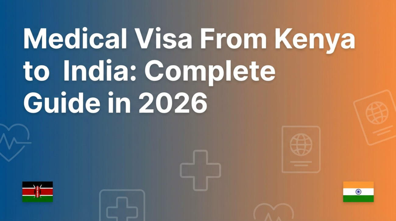 Medical Visa from Kenya to India complete guide 2026 with Kenya and India flags representing cross border healthcare travel
