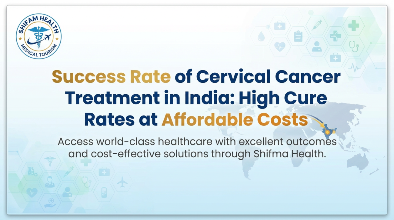 Success rate of cervical cancer treatment in India highlighting high cure rates, affordable costs, and world-class care for international patients.