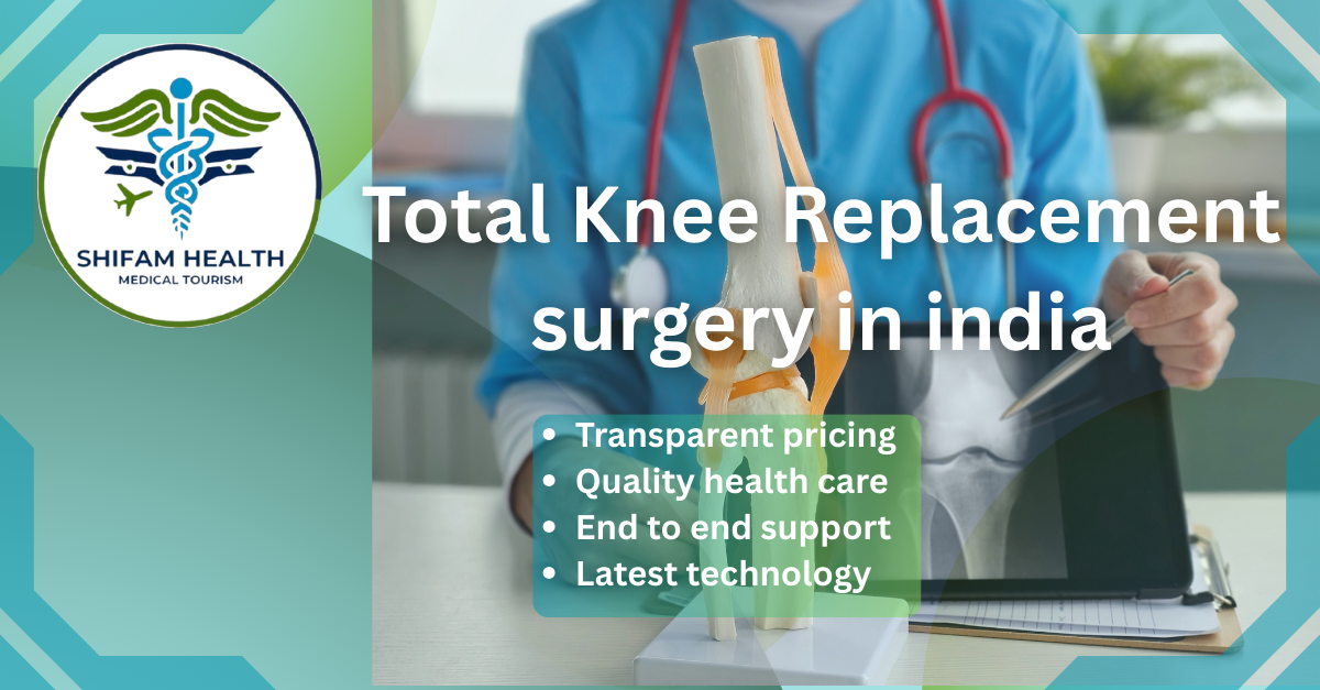 Orthopedic surgeon performing Total Knee Replacement surgery on patient in modern Indian hospital