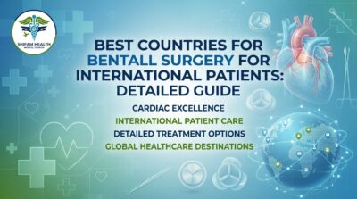 Best Countries for Bentall Surgery infographic showing global cardiac care, heart surgery illustration, and international healthcare destinations