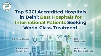 Top JCI Accredited Hospitals in Delhi showing modern healthcare facilities and international patient care services in India