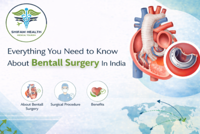 Bentall surgery in India showing aortic root replacement and heart valve procedure