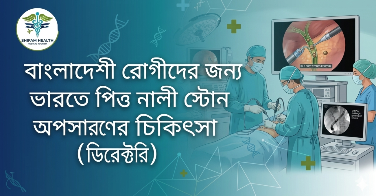 ভারতে বাংলাদেশি রোগীদের জন্য পিত্ত নালী স্টোন অপসারণের চিকিৎসা ডিরেক্টরি, ERCP, ল্যাপারোস্কোপিক সার্জারি এবং হাসপাতাল তালিকা সহ