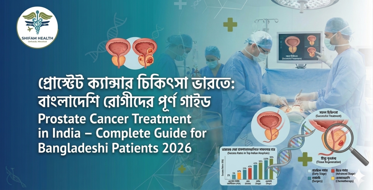 ভারতে প্রোস্টেট ক্যান্সার চিকিৎসা গ্রহণকারী বাংলাদেশি রোগীর জন্য চিকিৎসা ও হাসপাতালের তথ্য