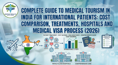 Shifam Health infographic – Complete Guide to Medical Tourism in India: Cost, Treatments, Hospitals & Medical Visa 2026