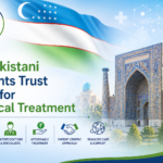Uzbekistani patients choosing India for medical treatment showing Uzbekistan landmarks and Indian healthcare services