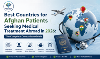 Featured image showing best countries for Afghan patients seeking medical treatment abroad with global healthcare and travel concept