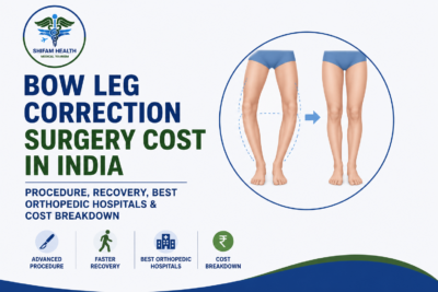 Bow leg correction surgery cost in India featured image showing before-and-after leg alignment with advanced orthopedic correction surgery.