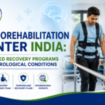 Featured image showing a patient undergoing neurorehabilitation therapy in India with the assistance of a rehabilitation specialist, representing advanced recovery programs for neurological conditions.