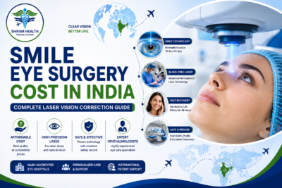 Featured image showing SMILE eye surgery cost in India with laser vision correction procedure, advanced eye care technology, and expert ophthalmology treatment.
