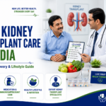Featured image showing post kidney transplant care in India with a nephrologist consultation, kidney health monitoring, medication management, healthy nutrition, and recovery support for transplant patients.