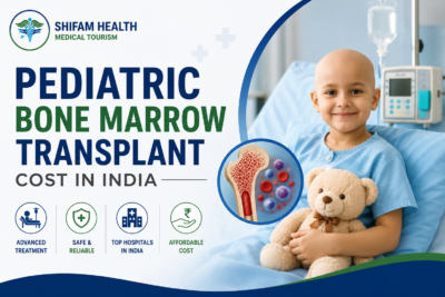 Pediatric bone marrow transplant cost in India featured image showing a child patient, bone marrow transplant treatment, and leading pediatric hospitals.