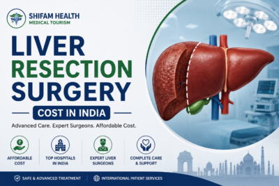 Liver resection surgery cost in India featured image showing liver anatomy, liver tumor resection, expert hepatobiliary surgeons, and advanced surgical treatment.