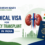 Medical visa for kidney transplant in India featured image showing kidneys, medical visa passport, India travel, and transplant guidance for international patients.