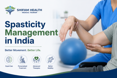 Spasticity management in India featured image showing rehabilitation therapy, physiotherapy support, expert neurological care, and mobility improvement.
