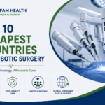 Top 10 cheapest countries for robotic surgery featured image showing advanced robotic surgical technology, affordable treatment options, and global medical tourism.
