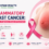 Inflammatory breast cancer illustration showing symptoms, diagnosis, stages, and treatment options.