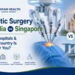 Robotic surgery in India vs Singapore comparison showing cost, hospitals, and advanced robotic treatment technology.