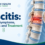 Discitis infographic showing causes, symptoms, diagnosis, and treatment with an inflamed spinal disc highlighted.