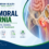 Femoral hernia infographic showing symptoms, causes, diagnosis, and treatment with a highlighted hernia in the groin area.