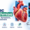 Cardiac arrhythmias infographic showing heart anatomy, ECG patterns, and treatment options.