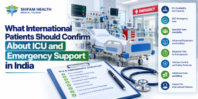 ICU and emergency support checklist for international patients seeking treatment in India.