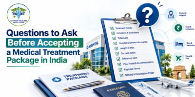 Checklist of questions to ask before accepting a medical treatment package in India.