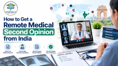 Remote medical second opinion consultation with an Indian specialist using digital medical records