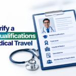 Doctor qualification verification checklist showing credentials, experience, and hospital affiliation.